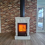 Установка печи-камина ABX Britania в п. Дзержинского