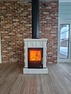 Установка печи-камина ABX Britania в п. Дзержинского