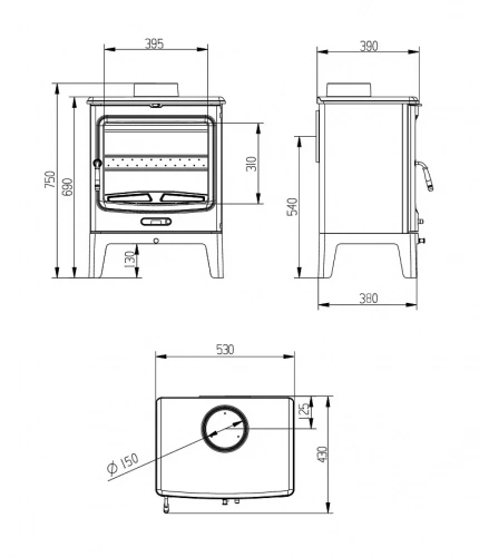 Печь-камин Эверест Н10