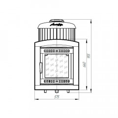 Печь для бани Прометалл Атмосфера L ламели Верде Гватемала наборный рисунок