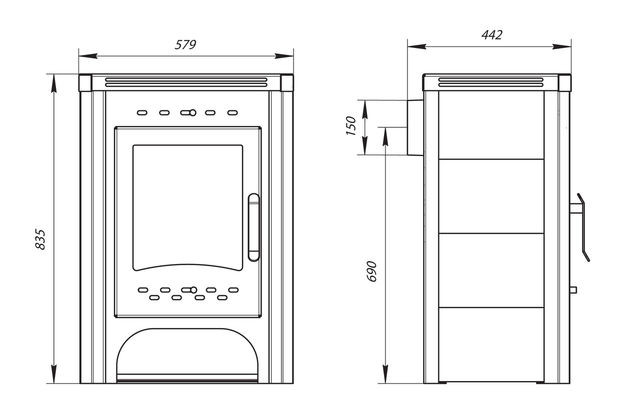Печь-камин ЭкоКамин Бавария