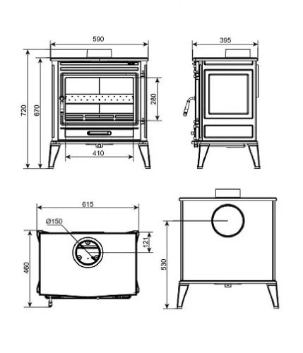 Печь-камин Эверест M10