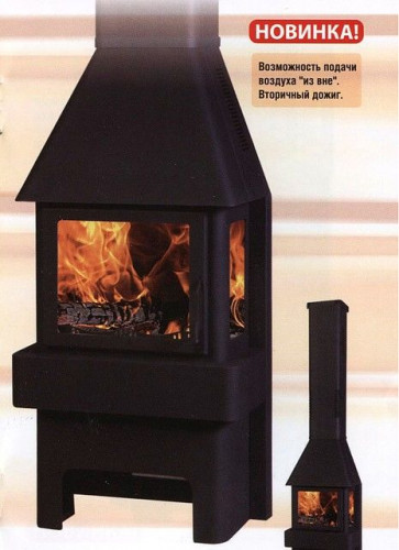 Печь-камин ЭкоКамин Бавария 3 стекла