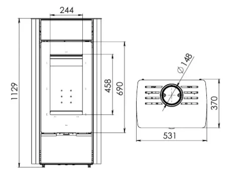 Печь-камин Мета-Бел Нарочь В