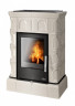 Керамическая печь-камин ABX BRITANIA KI, с кафельным цоколем, с допуском воздуха