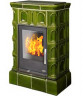 Керамическая печь-камин ABX BRITANIA KI, с кафельным цоколем, с допуском воздуха