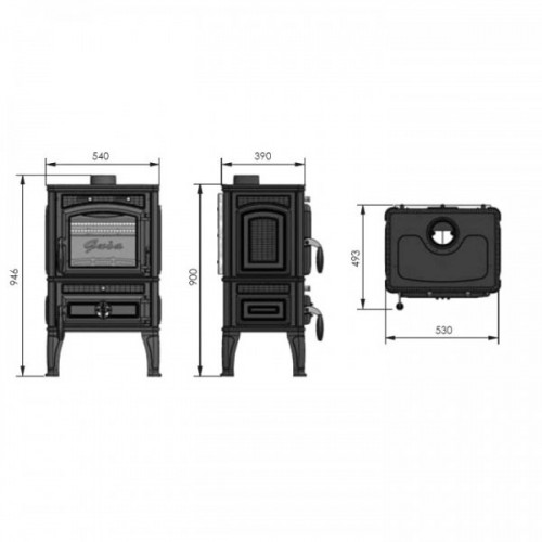 Печь-камин чугунная Guca LAVA THERMO
