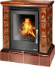 Керамическая печь-камин ABX Helvetia KPI, с кафельным цоколем, с допуском воздуха