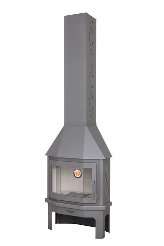 Печь-камин ЭкоКамин Мюнхен пристенно угловой