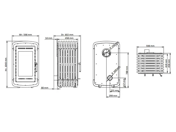 Печь-камин Solzaima Fogo Montanha Natura