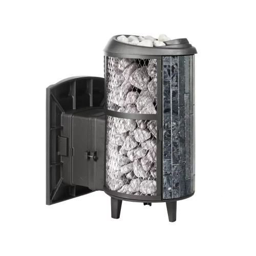 Печь для бани Прометалл Атмосфера L с комбинированной облицовкой сетка-ламель Пироксенит наборный