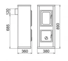 Печь-камин Thorma MILANO II AT, TERMOPLATE