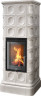 Керамическая печь-камин ABX KALEDONIE EXclusive XL, высокая - вставка Orion перламутровый