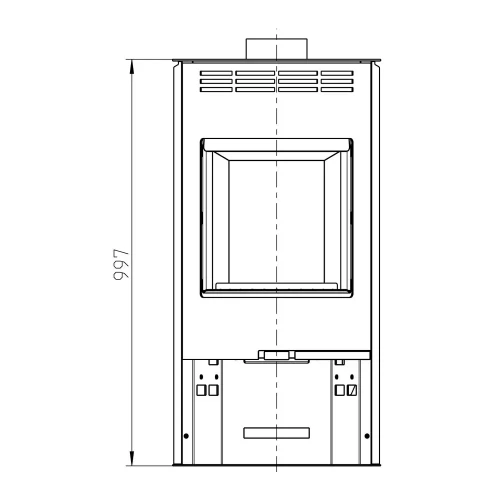 Печь-камин Thorma ZARAGOZA Серая