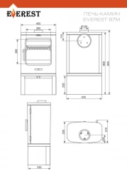 Печь-камин Эверест B7M