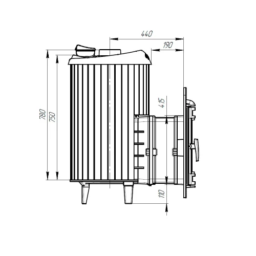 Печь для бани Прометалл Атмосфера L + ламели Россо Леванто