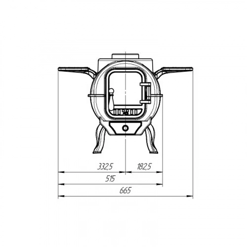 Печь отопительно-варочная чугунная Прометалл Тайга PRO