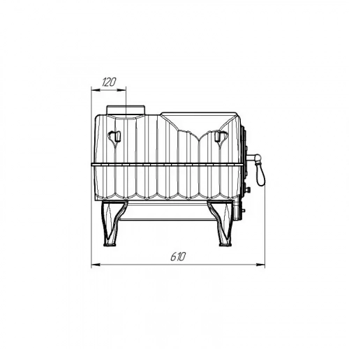 Печь отопительно-варочная чугунная Прометалл Тайга PRO
