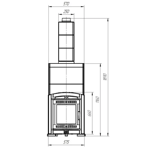 Печь для бани Прометалл Атмосфера XL в облицовке «Иперия»