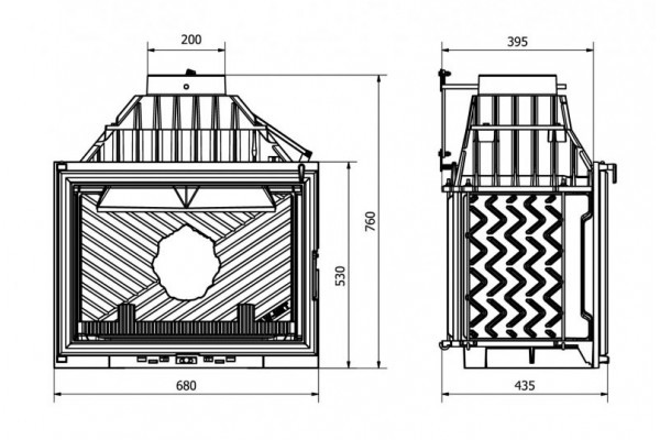 Каминная топка KAWMET W11