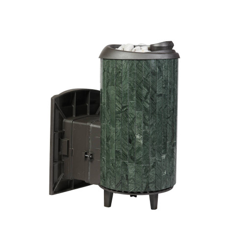 Печь для бани Прометалл Атмосфера XL ламели Верде Гватемала наборный рисунок