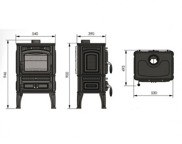 Печь-камин чугунная Guca LAVA