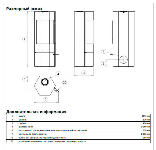 Печь-камин ABX Vegas