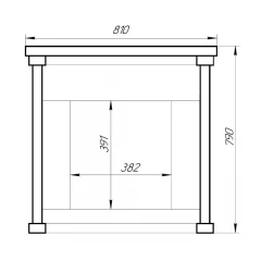 Портал из натурального камня талькохлорит для банных печей Прометал мини