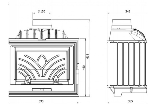 Каминная топка KAWMET W13