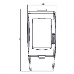 Печь-камин Plamen GALA, черная