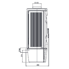 Печь-камин Plamen GALA, черная