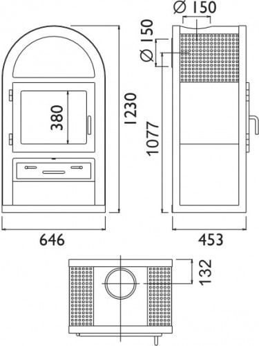 Печь-камин ABX Stockholm 8