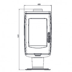 Печь-камин Plamen ARIA, черная