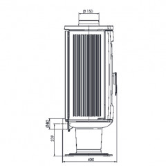 Печь-камин Plamen ARIA, черная
