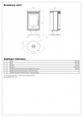 Печь-камин ABX Arktis 8 поворотный