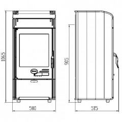 Печь-камин Plamen VESTA, эмалированная