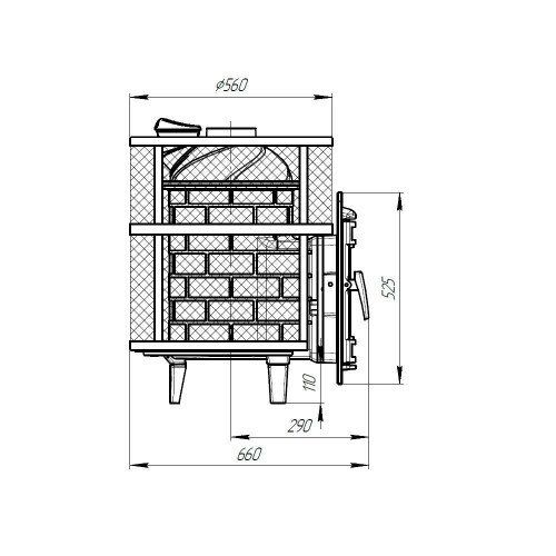 Печь для бани Прометалл Атмосфера М КТТ сетка
