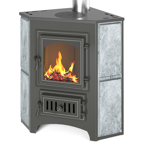 Печь-камин Везувий ПК-01 (220) угловой с конфоркой