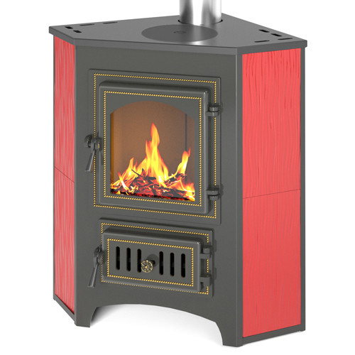 Печь-камин Везувий ПК-01 (220) угловой с конфоркой