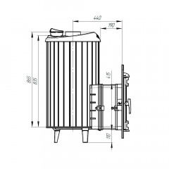 Печь для бани Прометалл Атмосфера XL ламели Пироксенит наборный рисунок