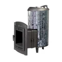 Печь для бани Прометалл Атмосфера XL ламели Пироксенит наборный рисунок