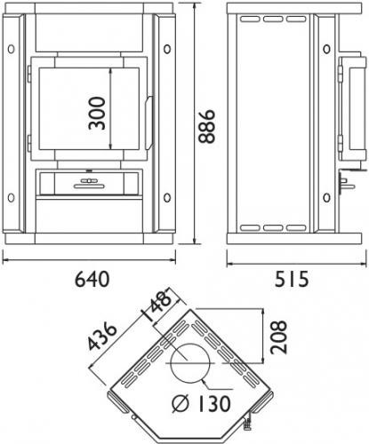 Печь-камин ABX Skandik 5