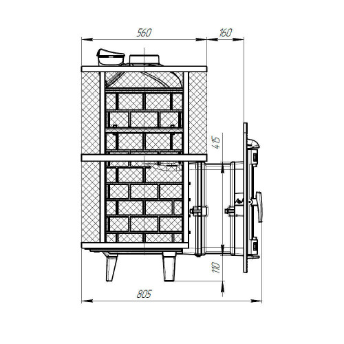 Печь для бани Прометалл Атмосфера XL сетка нержавейка