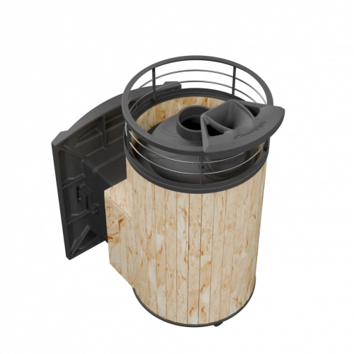 Печь для бани Прометалл Атмосфера L ламель-сетка Окаменевшее дерево