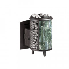 Печь для бани Прометалл Атмосфера L с комбинированной облицовкой сетка-ламель Змеевик наборный