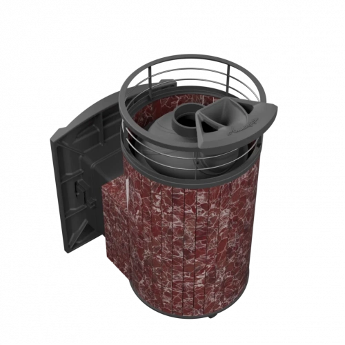 Печь для бани Прометалл Атмосфера L ламель-сетка Россо Леванто без облицовки тоннеля