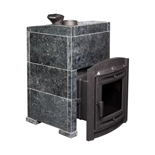 Печь для бани Прометалл Атмосфера XL в облицовке Пироксенит
