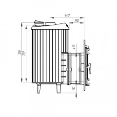 Печь для бани Прометалл Атмосфера L ламели Окаменевшее дерево наборные