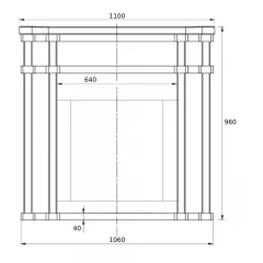 Портал из натурального камня амфиболит для банных печей Прометал