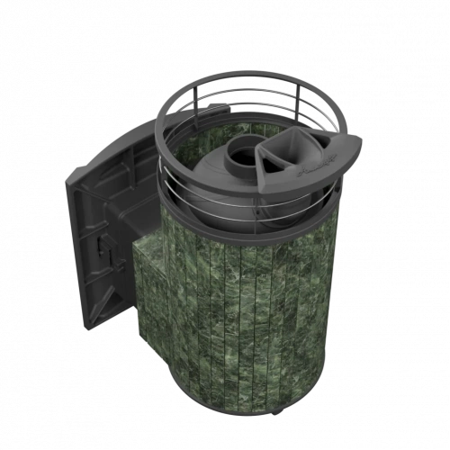 Печь для бани Прометалл Атмосфера L ламель-сетка Верде Жадеит без облицовки тоннеля